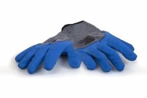 Перчатки акриловые с рифленым латексным покрытием (голубые) ТОРРО